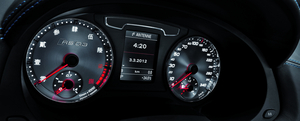 The shiny gauges with Chinese numerals are one of the car's biggest negatives