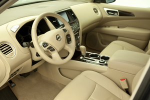 The hybrid gets a special gauge to show the battery's state of charge