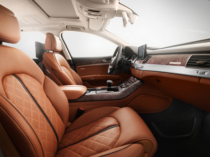 The interior is redone to be covered in high quality, furniture-quality leather