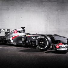 The car has a new side pod design and rear suspension design