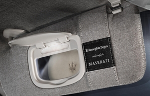 Some of the trim is covered in the same fabric that Zegna uses for its clothing