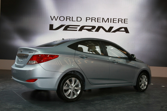 Hyundai Verna world-premiere in Beijing Hyundai Verna world-premiere in Beijing